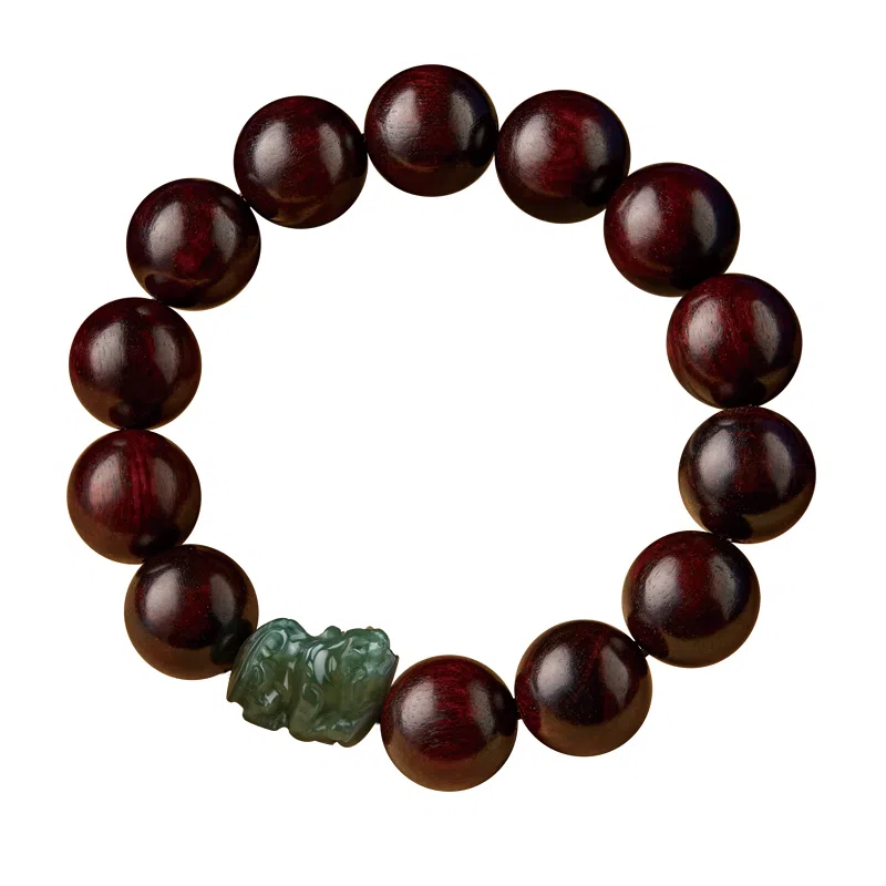 易明居 国潮新中式十二生肖  文玩盘玩佛珠念珠 复古小众设计 转运珠 木作 手串 男女同款情侣款 紫檀