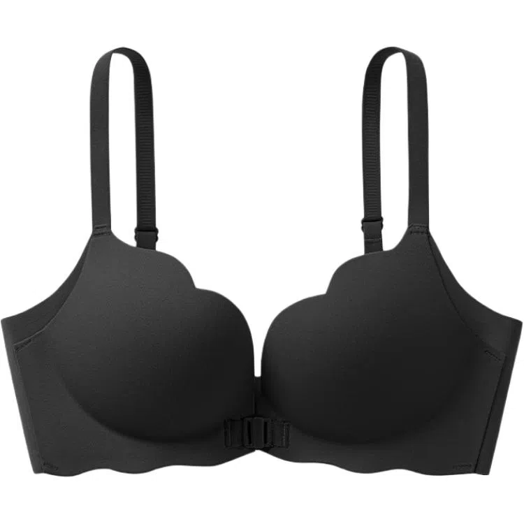 莫代尔 纯色小胸聚拢显大薄款前扣无痕文胸 女款