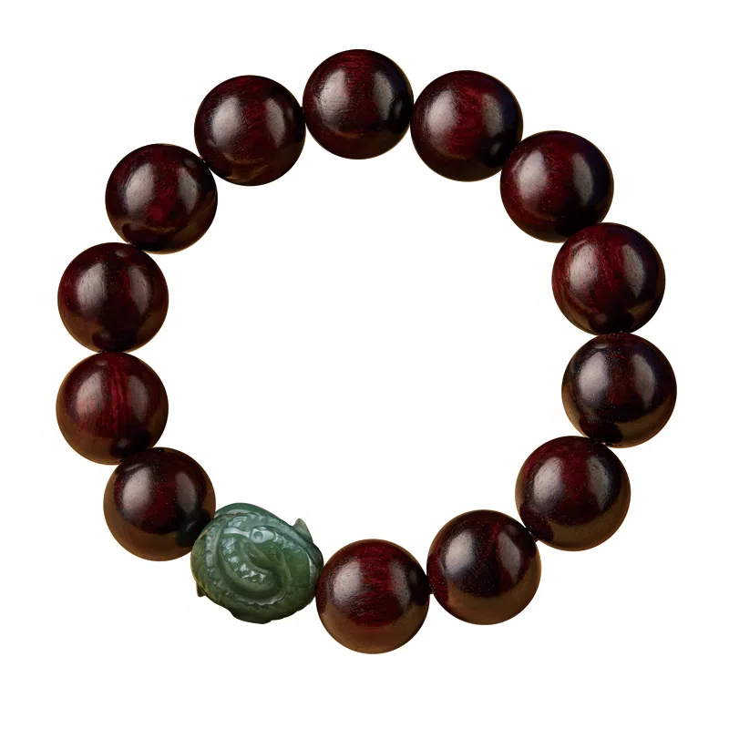 易明居 国潮新中式十二生肖  文玩盘玩佛珠念珠 复古小众设计 转运珠 木作 手串 男女同款情侣款 紫檀