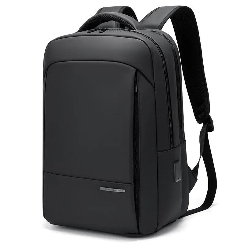 维多利亚旅行者 休闲商务风 皮膜 双肩包 常规 男女同款情侣款 曜石黑/现代灰/石墨灰