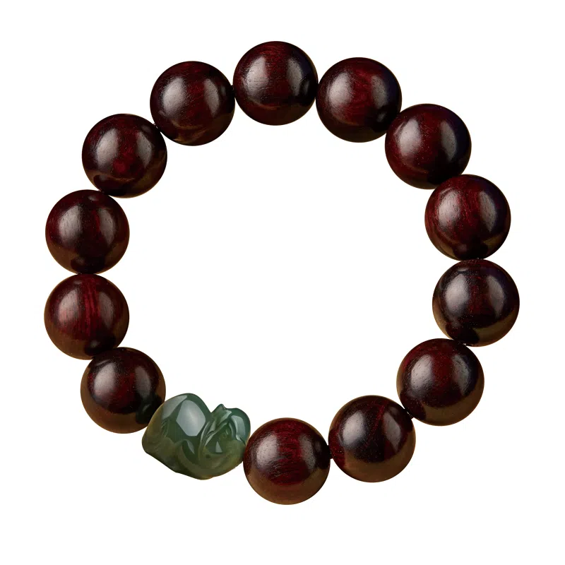 易明居 国潮新中式十二生肖  文玩盘玩佛珠念珠 复古小众设计 转运珠 木作 手串 男女同款情侣款 紫檀