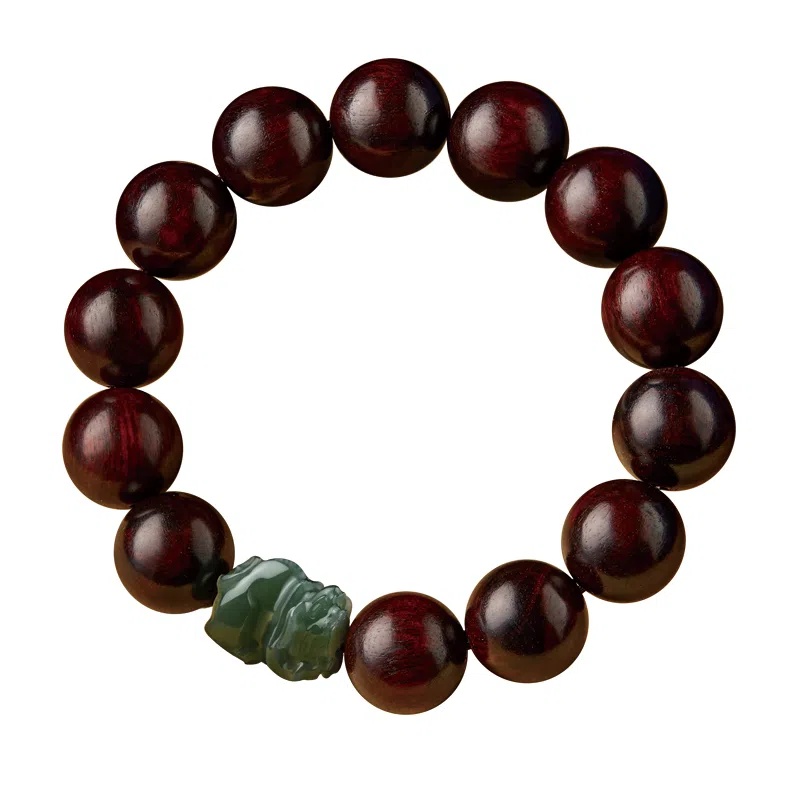 易明居 国潮新中式十二生肖  文玩盘玩佛珠念珠 复古小众设计 转运珠 木作 手串 男女同款情侣款 紫檀