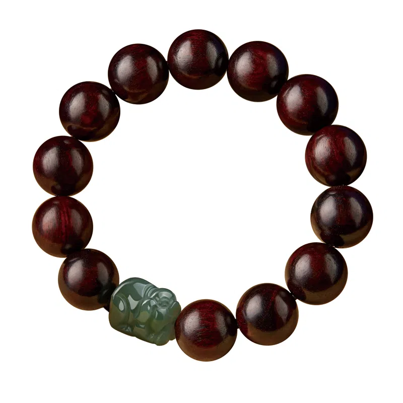 易明居 国潮新中式十二生肖  文玩盘玩佛珠念珠 复古小众设计 转运珠 木作 手串 男女同款情侣款 紫檀