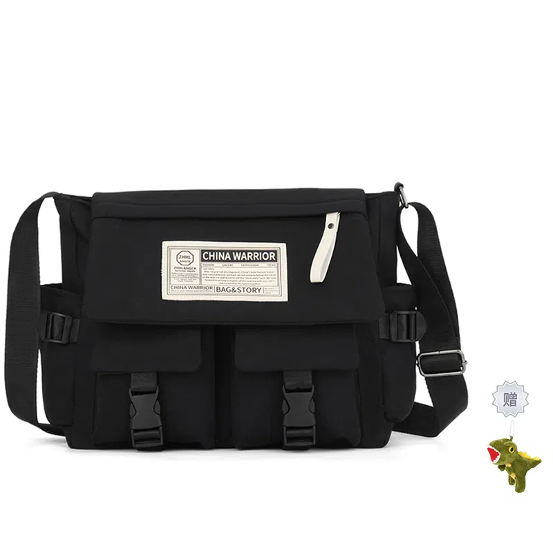 Warrior Retro Messenger Bag Black/White