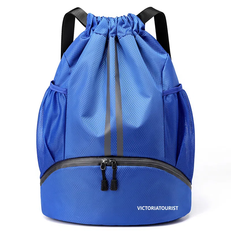 维多利亚旅行者 篮球包大容量收纳抽绳 双肩包 男女 干湿分离束口袋健身包  多色