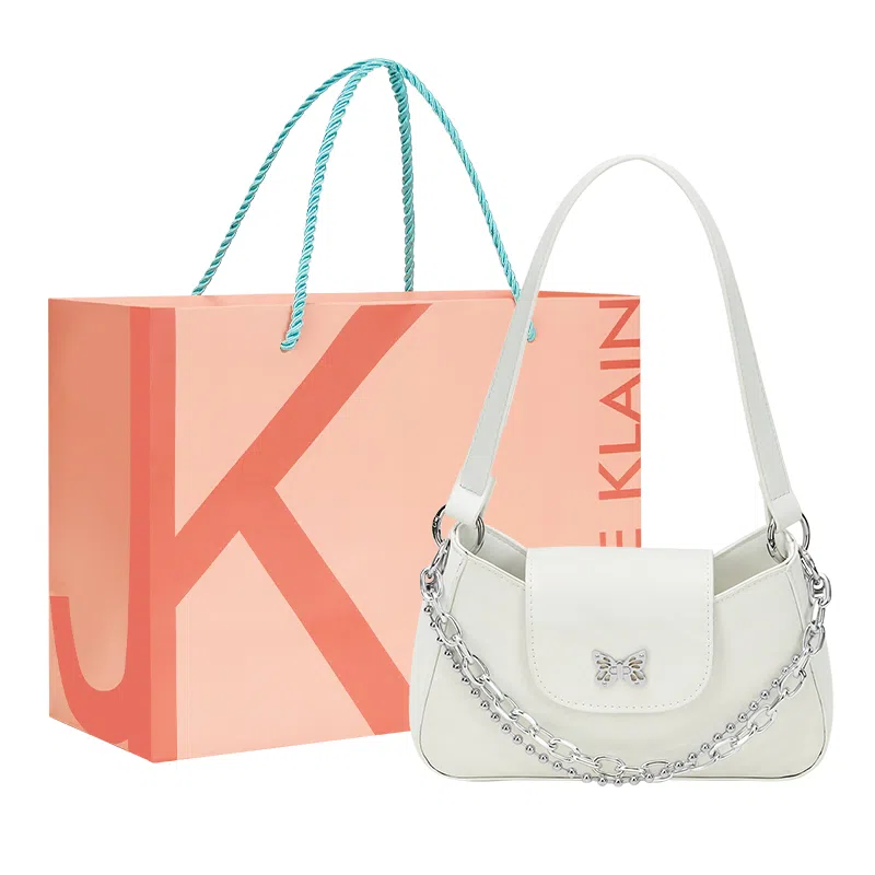 Jane Klain Baguette Bag Off-White