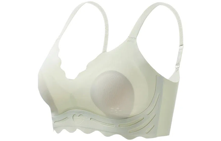 浪莎 聚拢防下垂上托无钢圈文胸 浅绿色