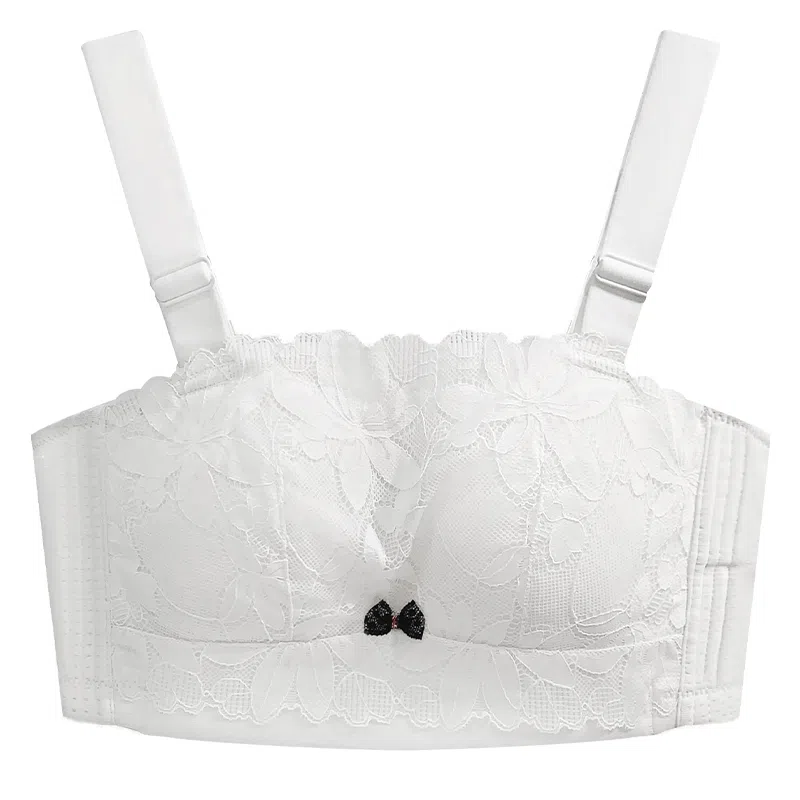 欧迪芬 上托聚拢无痕侧收副乳蕾丝无钢圈抹胸式文胸 女款