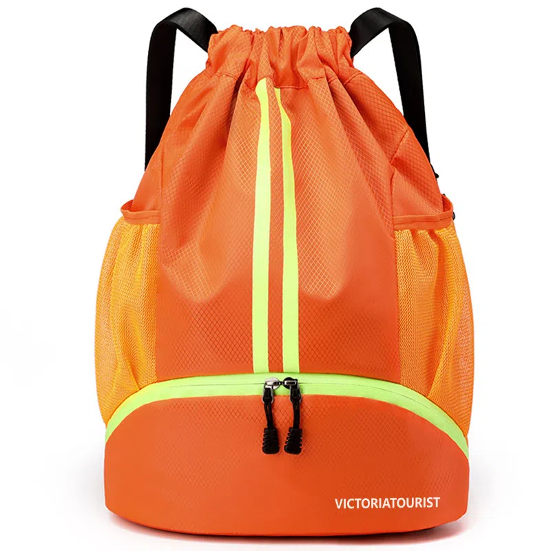 维多利亚旅行者 篮球包大容量收纳抽绳 双肩包 男女 干湿分离束口袋健身包  多色