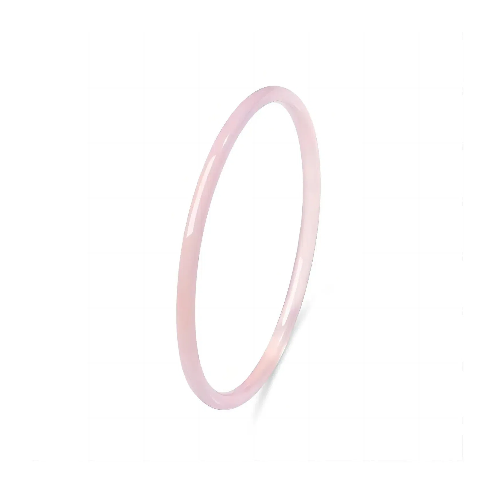 翠匠人 国潮新中式 小众高雅温婉轻奢气质樱花粉 玉髓 玉石手镯 女款