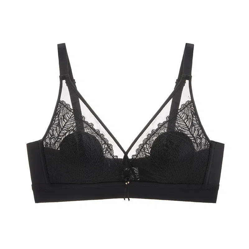 都市丽人 小胸聚拢兔耳朵杯性感蕾丝舒适透气不凸点无钢圈内衣文胸 女款