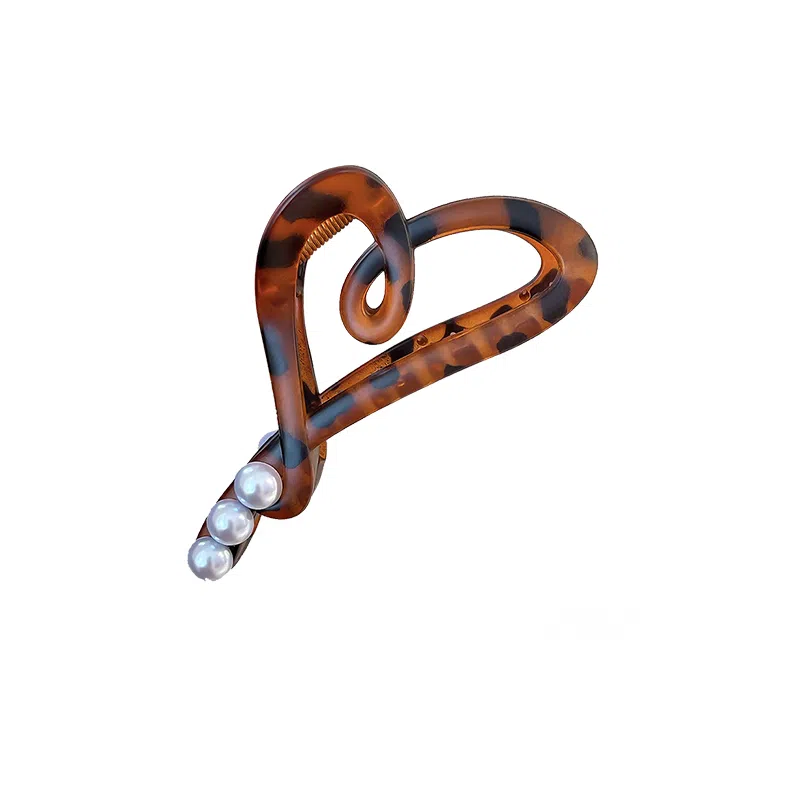 如花梦 设计感线条爱心上班通勤用后脑勺 发夹 女款 多色可选