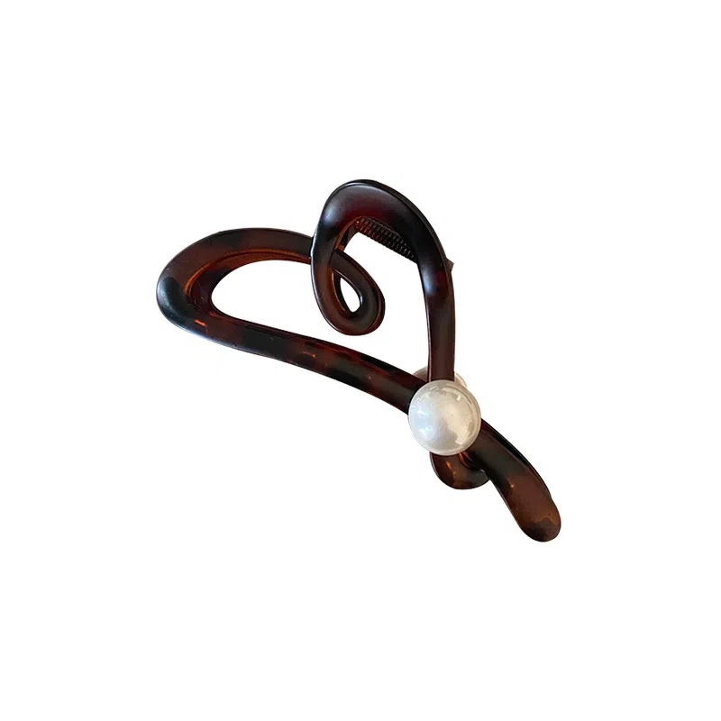 如花梦 设计感线条爱心上班通勤用后脑勺 发夹 女款 多色可选