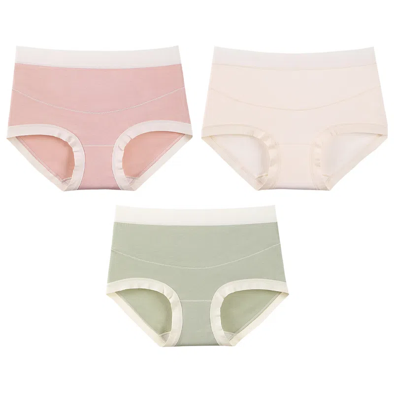 二三二三 孕妇纯棉抗菌裆怀孕早中晚期产后专用高腰抗菌内裤 女款 组合装