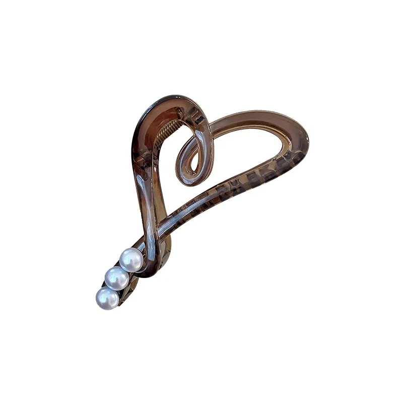 如花梦 设计感线条爱心上班通勤用后脑勺 发夹 女款 多色可选