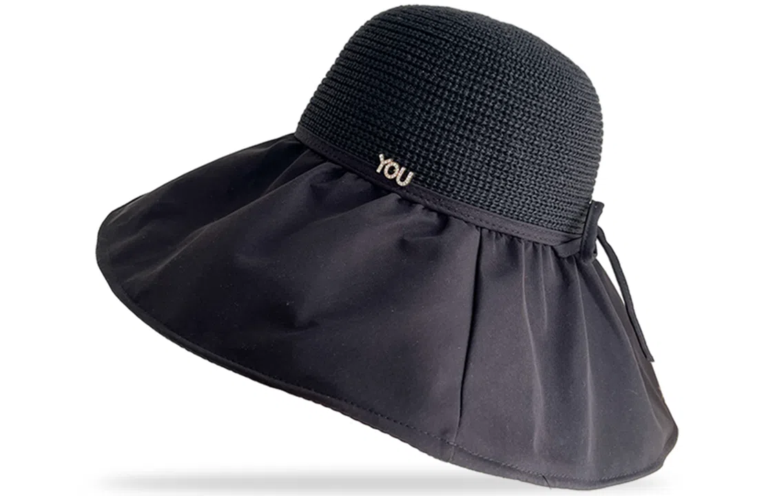 优幽兰 休闲大头围韩版显脸小设计感宽檐实用小众旅游 聚酯纤维 防晒帽 女款