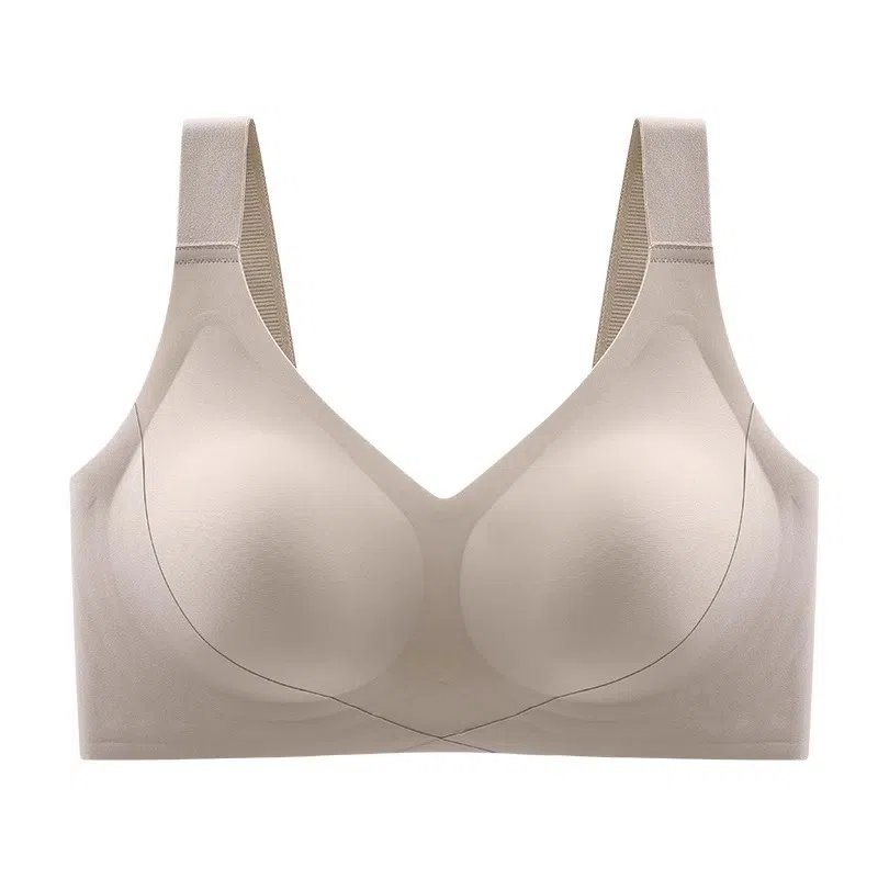 芬腾 无痕薄款大码大胸显小收副乳无钢圈防下垂聚拢文胸 女款