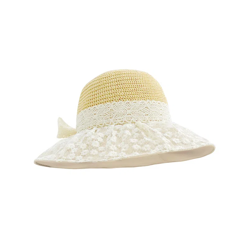 稻草人 帽子夏季新款太阳帽大帽檐防紫外线户外防晒遮阳帽 聚酯纤维 渔夫帽 女款 多色可选