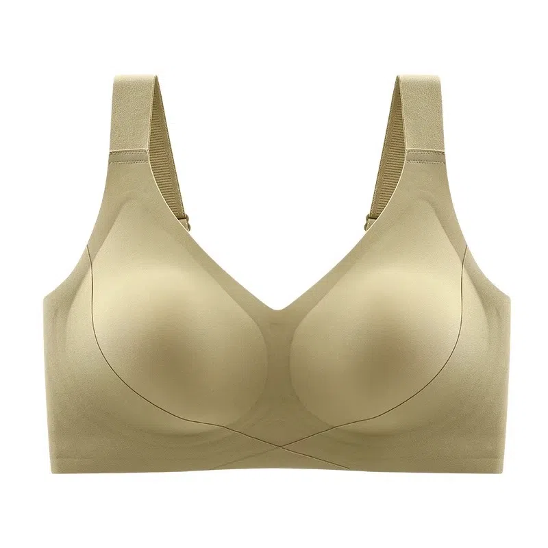 芬腾 无痕薄款大码大胸显小收副乳无钢圈防下垂聚拢文胸 女款