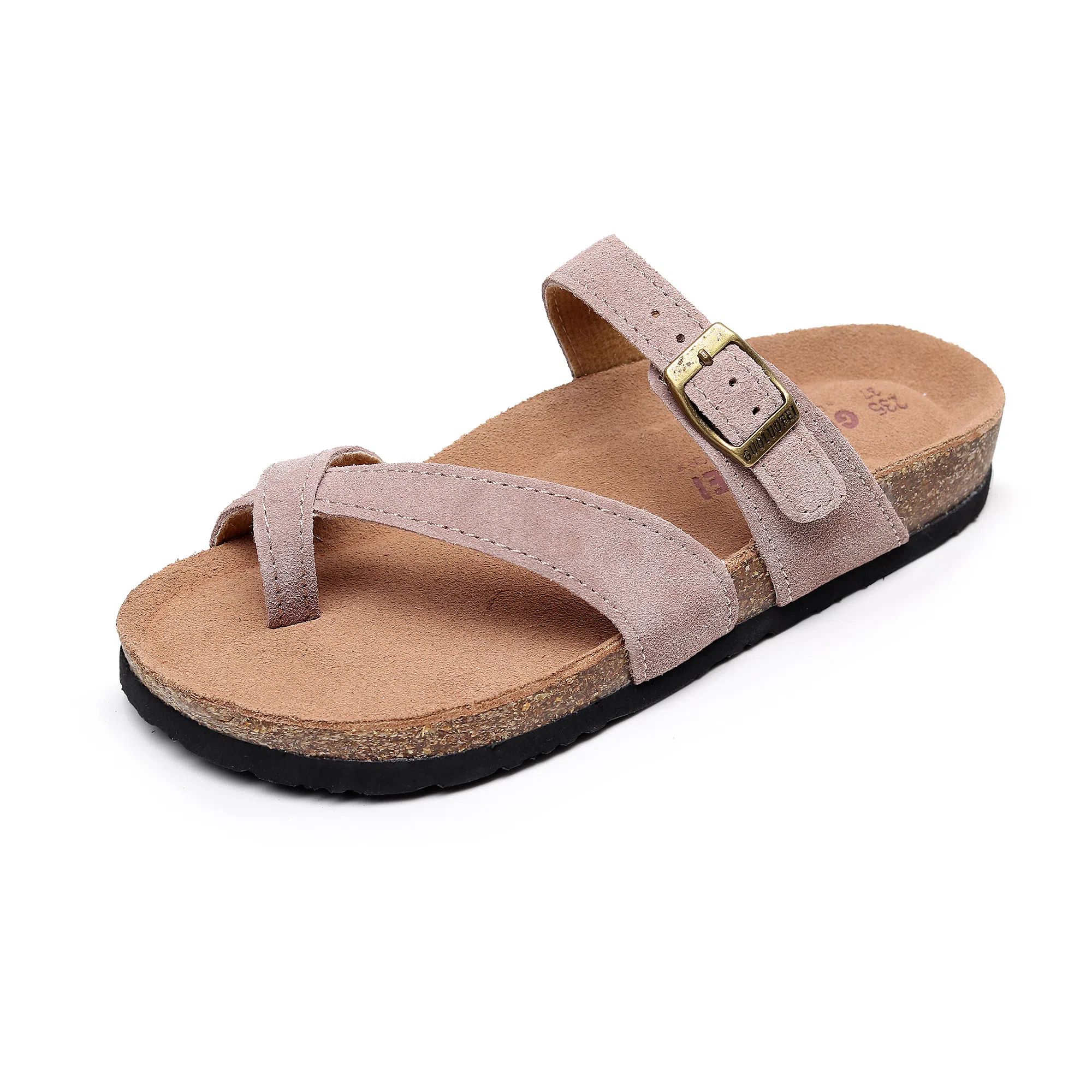 果洛菲 夏季套趾软木拖平底外穿防滑沙滩鞋夹角人字拖鞋 男女同款