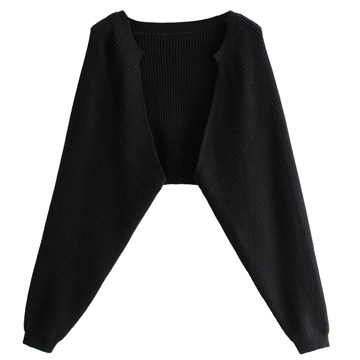 北极绒 韩版针织外搭开衫镂空坎肩罩衫外套长袖 披肩 女款