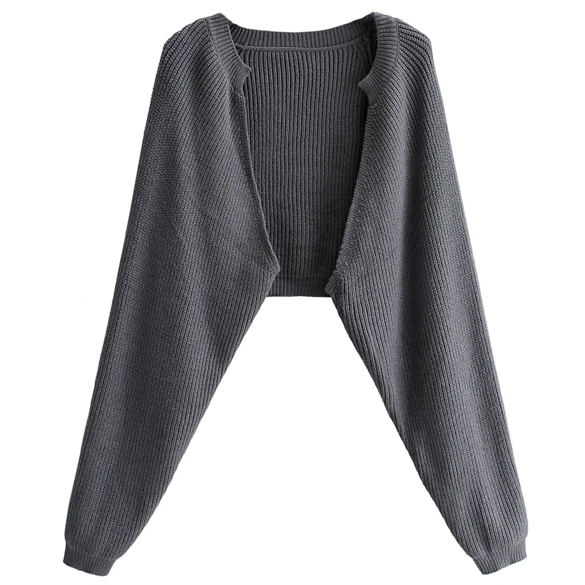 北极绒 韩版针织外搭开衫镂空坎肩罩衫外套长袖 披肩 女款