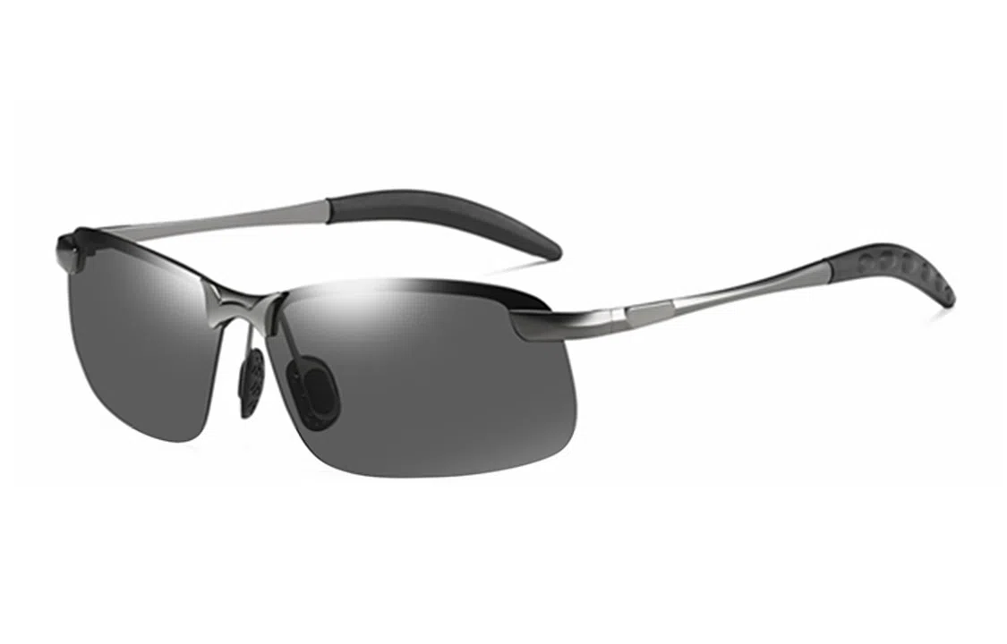 优幽兰 潮流时尚偏光简约百搭户外出游防紫外线显脸小遮脸防晒驾驶钓鱼开车专用高颜值 不规则形 太阳眼镜 男款