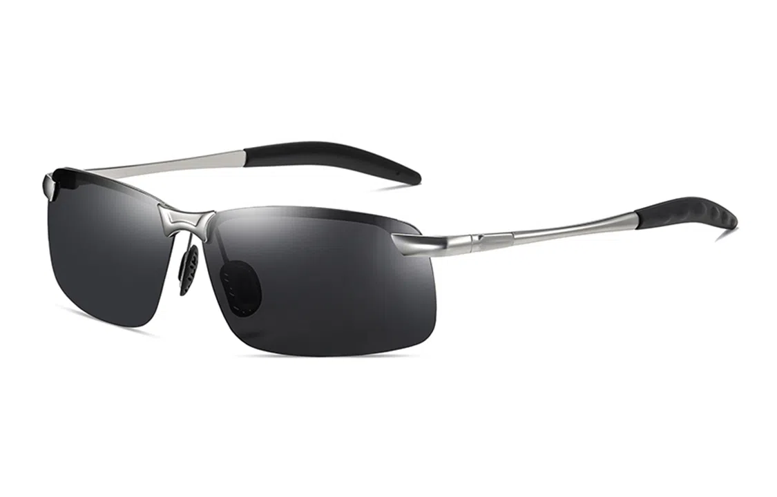 优幽兰 潮流时尚偏光简约百搭户外出游防紫外线显脸小遮脸防晒驾驶钓鱼开车专用高颜值 不规则形 太阳眼镜 男款