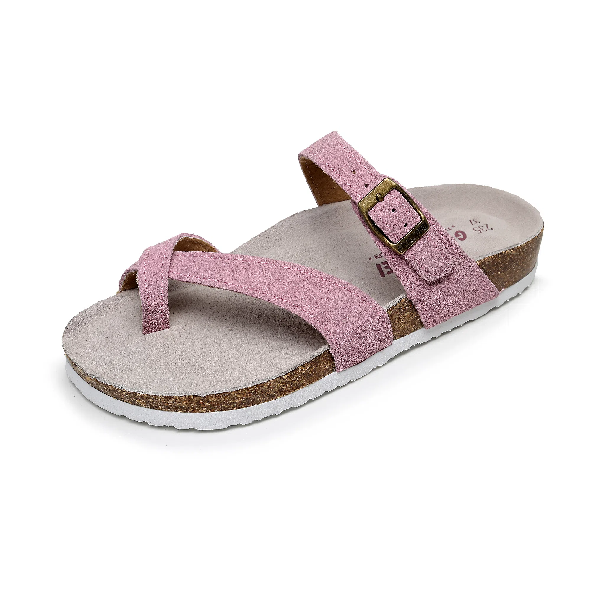 果洛菲 夏季套趾软木拖平底外穿防滑沙滩鞋夹角人字拖鞋 男女同款