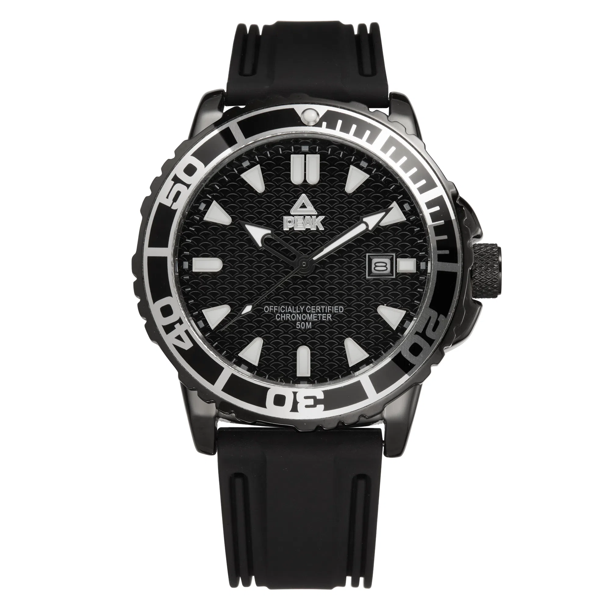 匹克经典简约全自动机械手表男时尚防水夜光 自动机械机芯 精钢表带 国表 男表 黑色表盘 通勤商务百搭