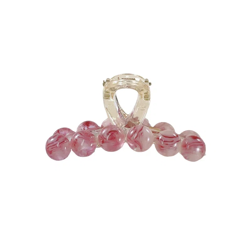 尚先生 新中式晕染紫色圆珠抓夹温柔气质鲨鱼夹通勤百搭国风发夹新款头饰 发饰 女款