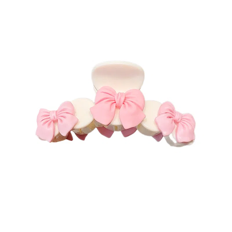 水中玉 粉色系抓夹头饰森系仙美鲨鱼夹发卡盘发后脑勺卡子头饰发抓 发夹 女款