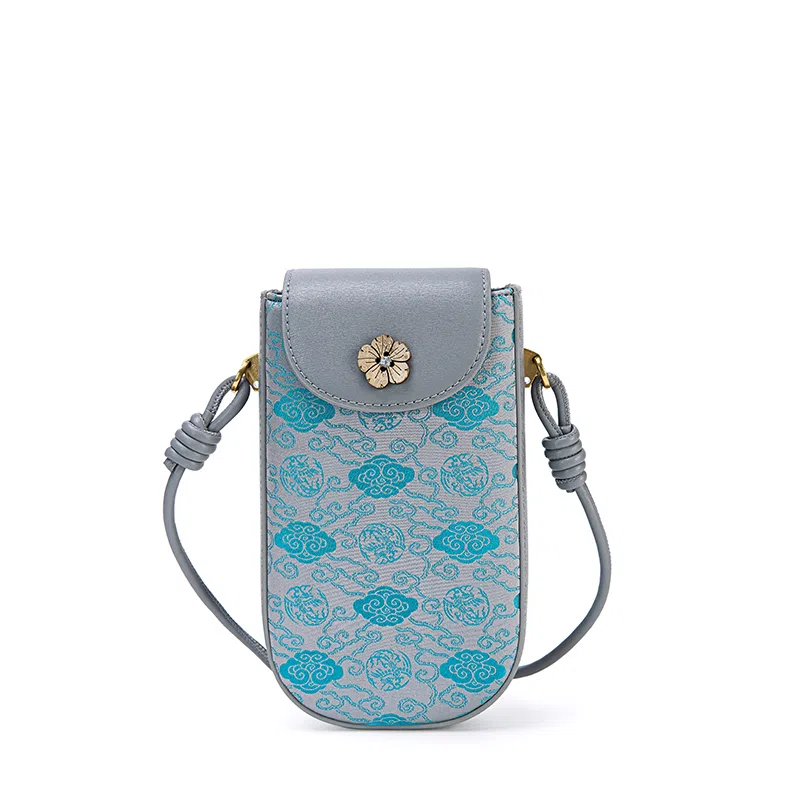 良锦记 桑蚕丝手机包女款新中式国风优雅气质多色