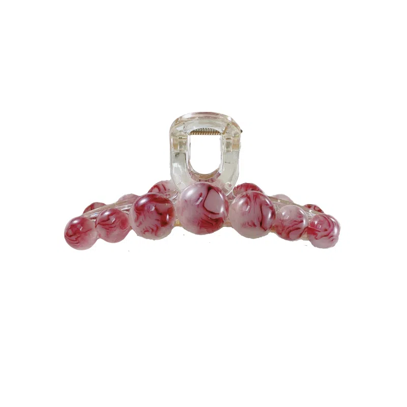 尚先生 新中式晕染紫色圆珠抓夹温柔气质鲨鱼夹通勤百搭国风发夹新款头饰 发饰 女款