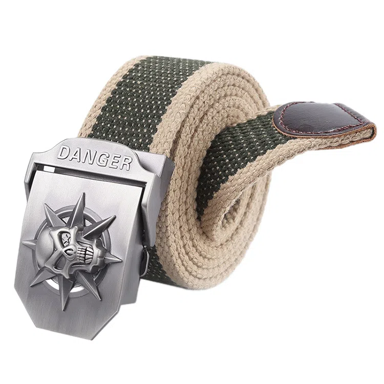 JW Punk Skull Canvas Belt