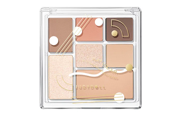 橘朵 七巧板玩趣眼影盘大地色腮红高光修容综合盘 自然眼部修饰