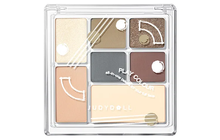 橘朵 七巧板玩趣眼影盘大地色腮红高光修容综合盘 自然眼部修饰