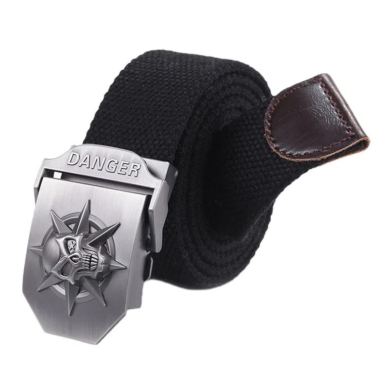 JW Punk Skull Canvas Belt