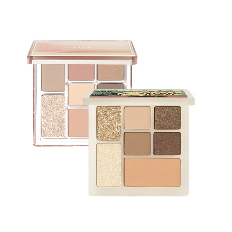 橘朵 七巧板玩趣眼影盘大地色腮红高光修容综合盘 自然眼部修饰