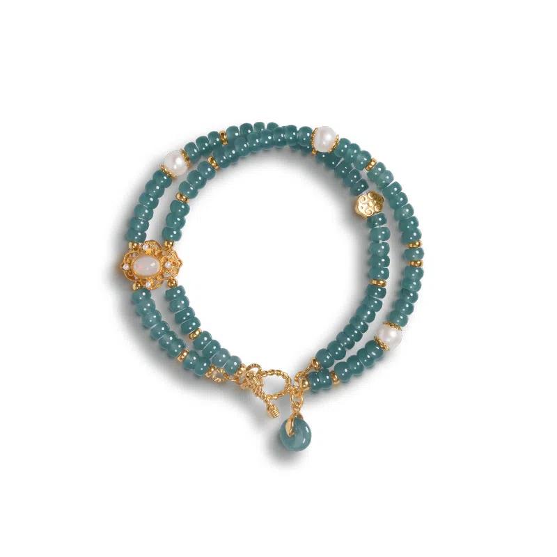 翠匠人 新中式国潮古风 吉祥如意 小众设计高级感 冰种 翡翠手串 女款