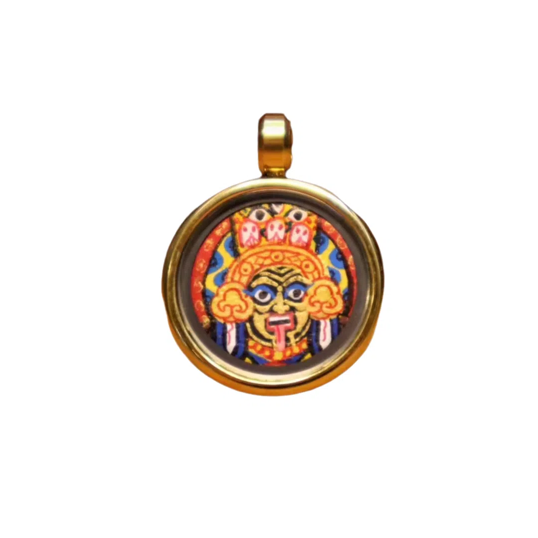 玉临门 国风复古吉祥平安扎基拉姆唐卡 民族风小众编绳配饰 合金 吊坠 男女同款情侣款