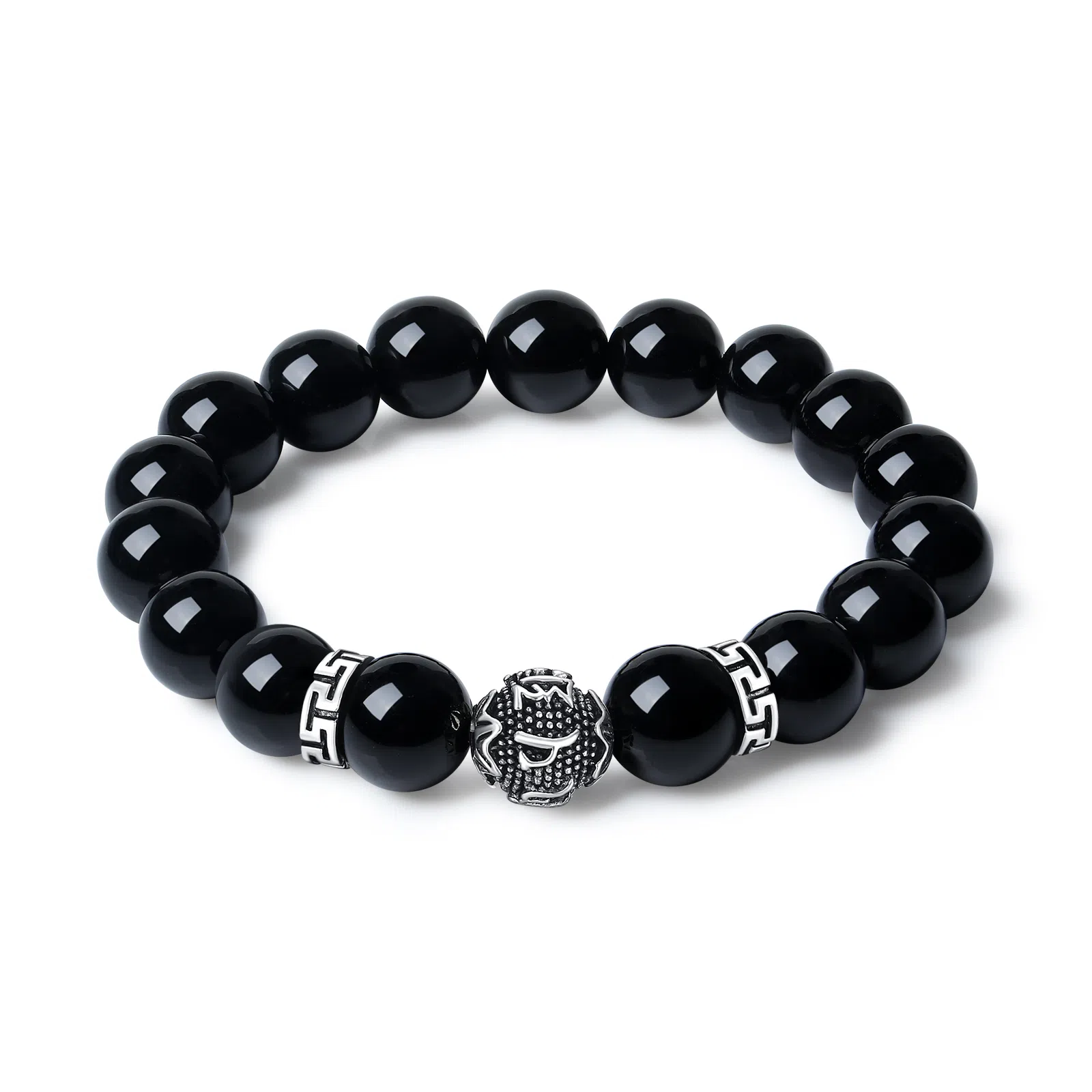 新中式小众气质招财转运六字真言文玩好运贺礼 白玉菩提 时尚手串手饰 男女同款情侣款