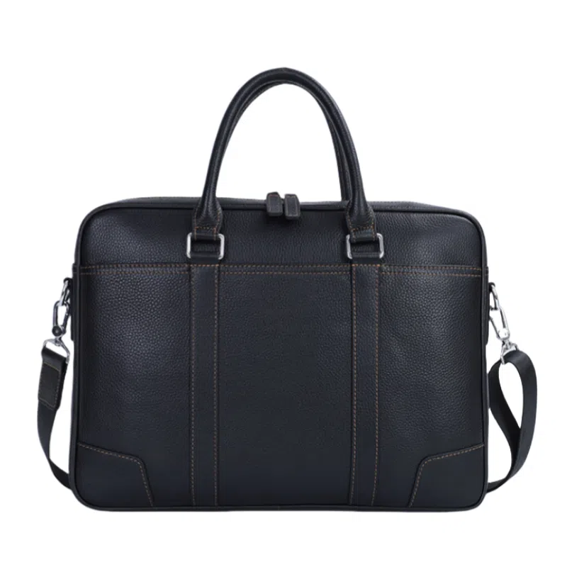 NOMK Business Leather Briefcase Large Black