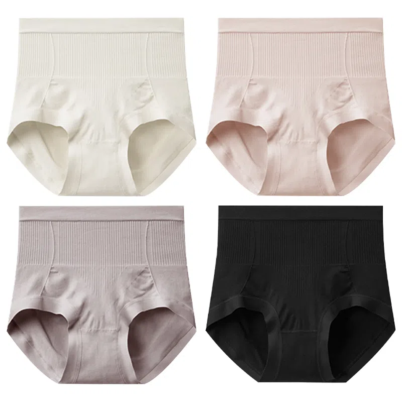 二三二三 高腰抗菌裆无痕收腹美臀三角内裤 女款 组合装