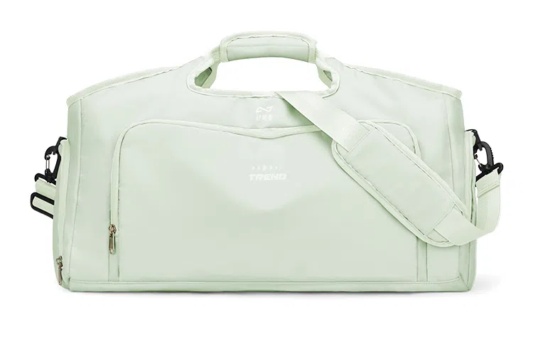 轻骑者 潮流大容量运动健身游泳便携旅游外出露营内置干湿分离独立鞋仓 织物 旅行包斜挎包健身包 大号 男女同款情侣款 米白