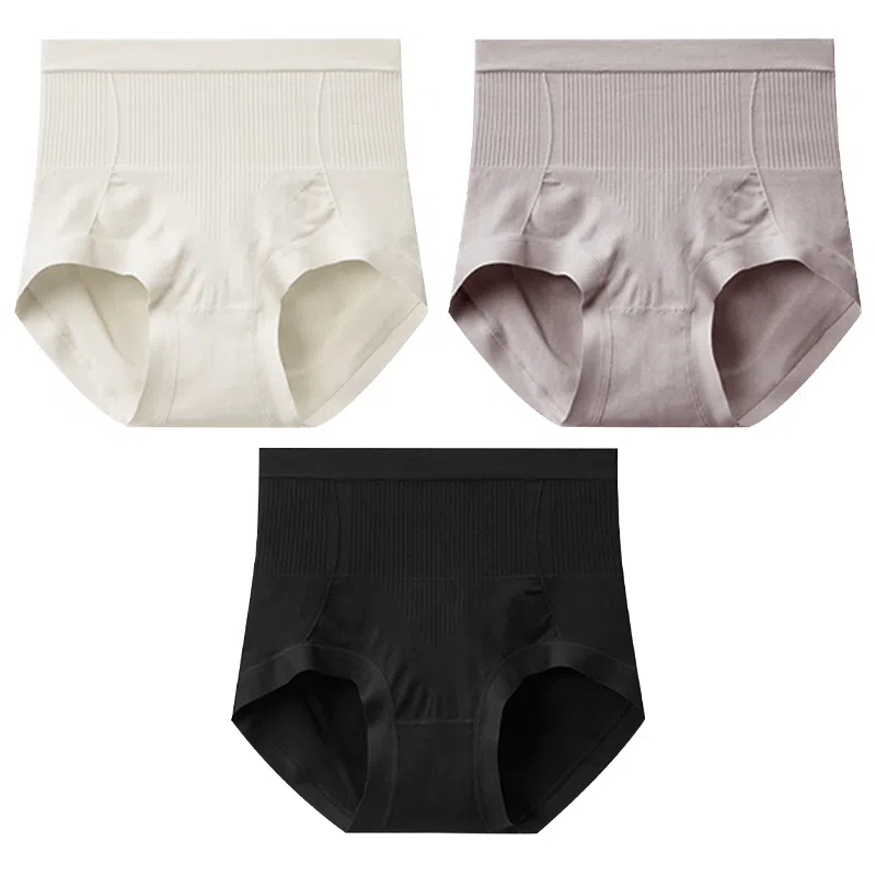 二三二三 高腰抗菌裆无痕收腹美臀三角内裤 女款 组合装