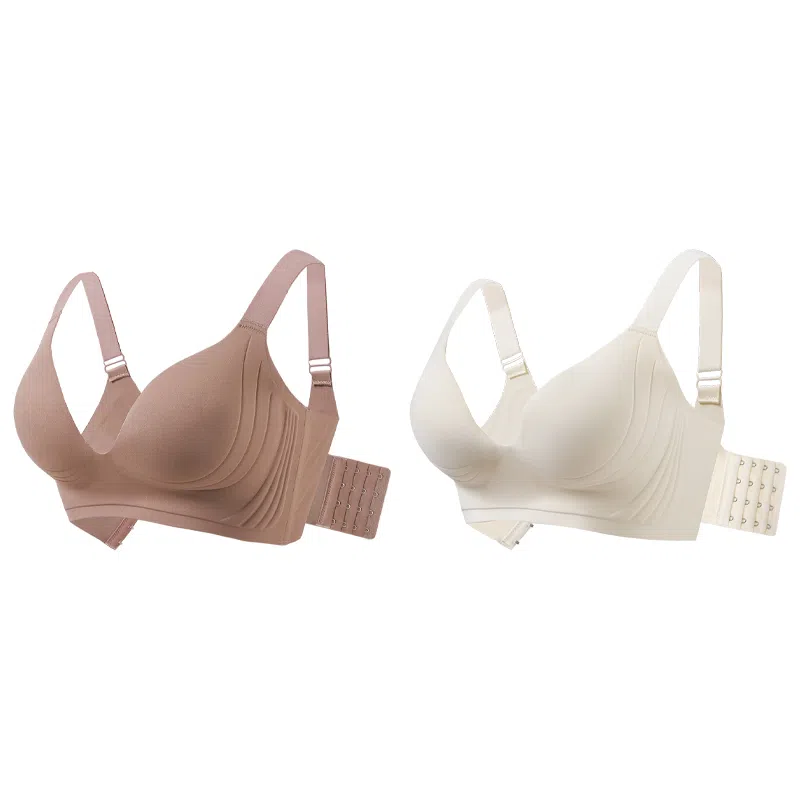 莫代尔 轻薄无痕无钢圈聚拢软承托显瘦柔软舒适无痕透气高侧收耐穿文胸 女款 组合装