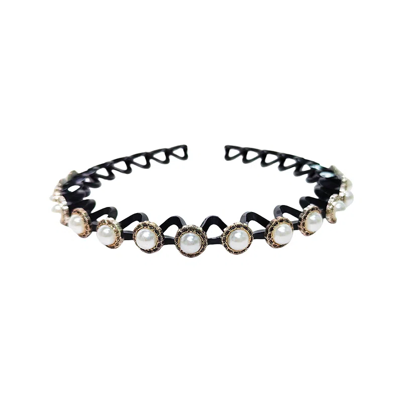 贯古今 刘海懒人纹理感编发波浪碎发整理器 亚克力 发箍 女款