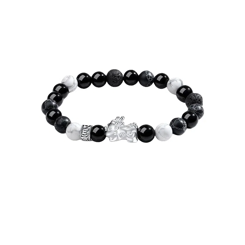 金杰福 貔貅 招财 吞金兽 国潮 新中式 福牌 转运珠 猫眼石 手链 男女同款情侣款