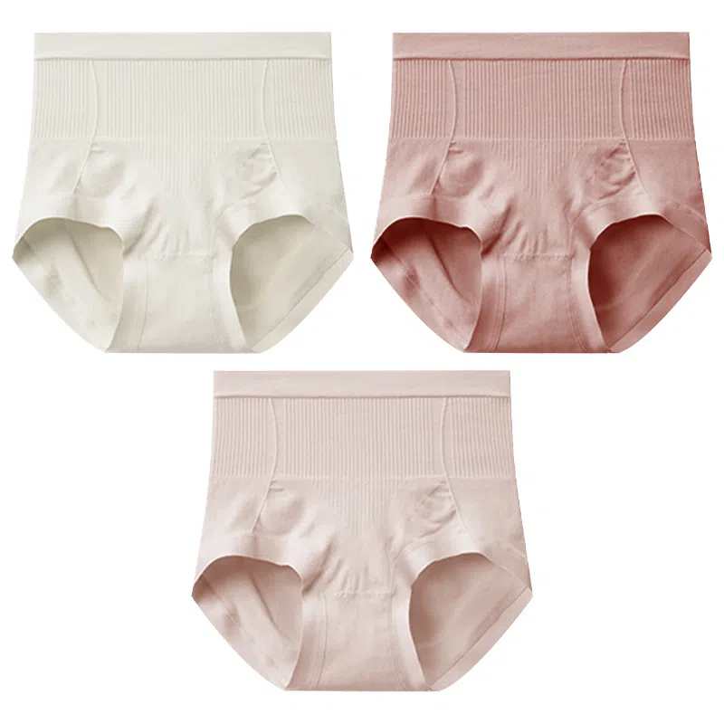 二三二三 高腰抗菌裆无痕收腹美臀三角内裤 女款 组合装